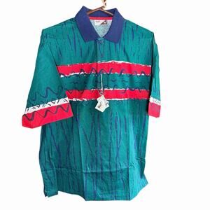 Vtg 80s 90s Wilson Tennis Shirts Large Men's White S/S Hong Kong Dead Stock NWT